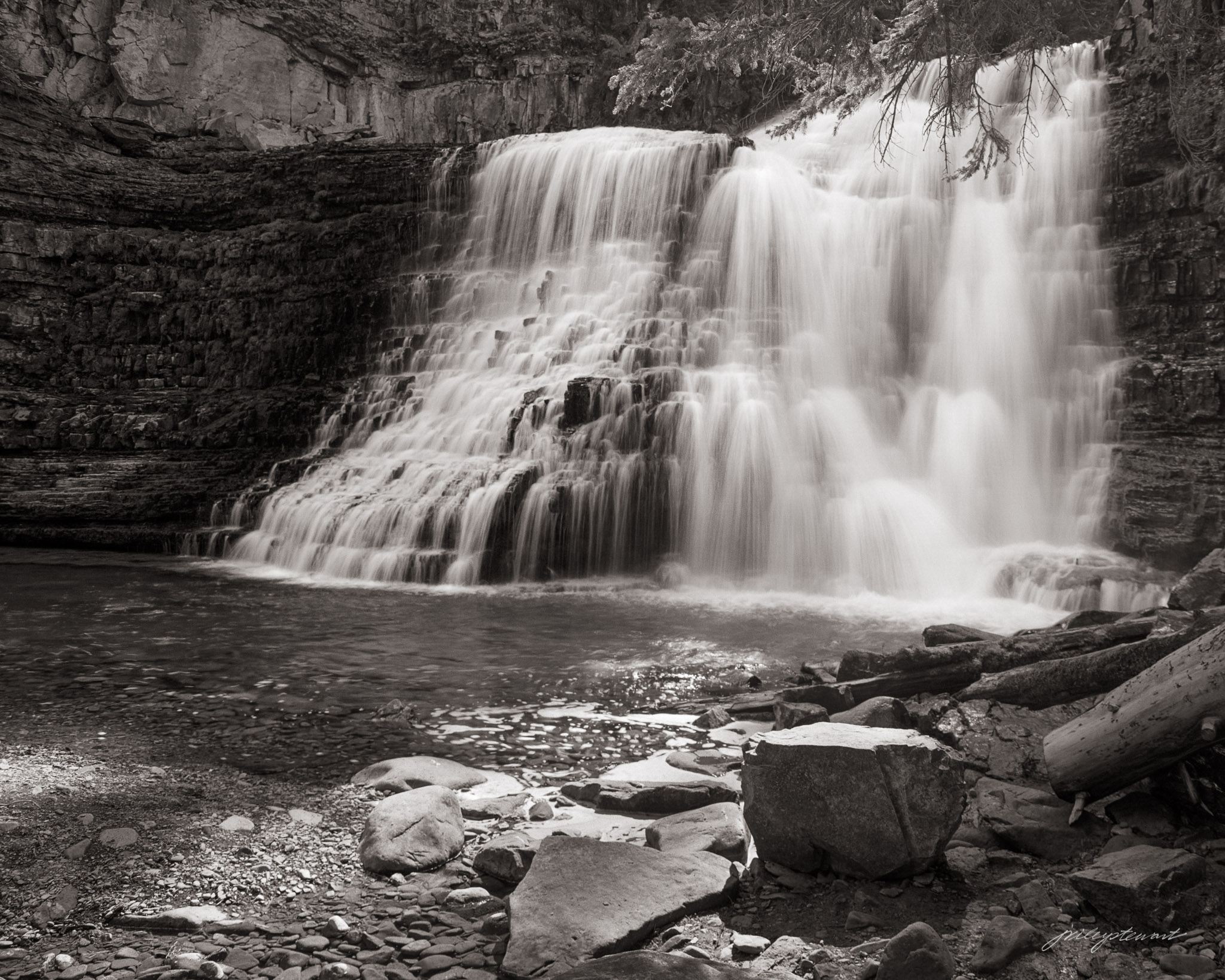 In the Shade of a Waterfall